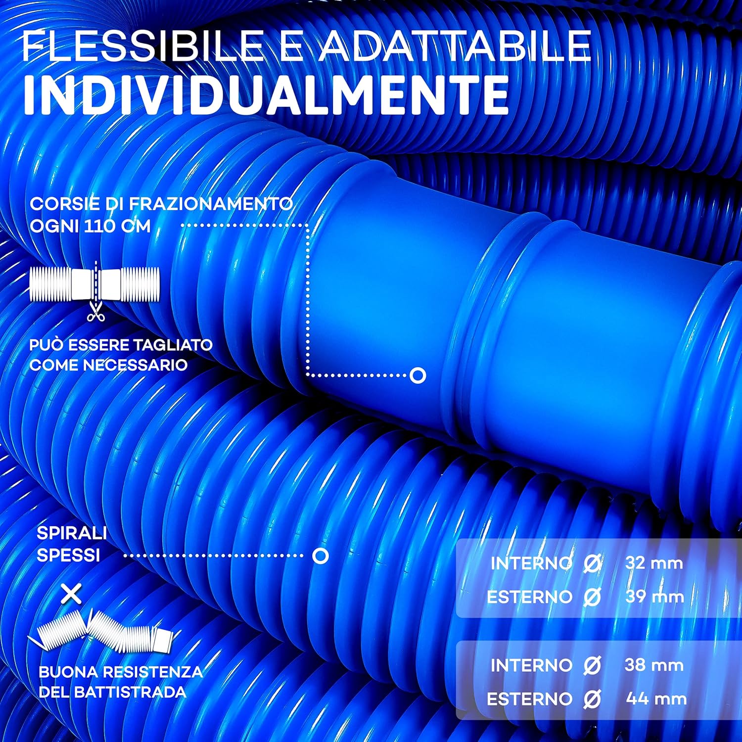 Thumbnail 2 de Tillvex Tubo per Piscina 12 m / 38 mm: flessibile, resistente e versatile