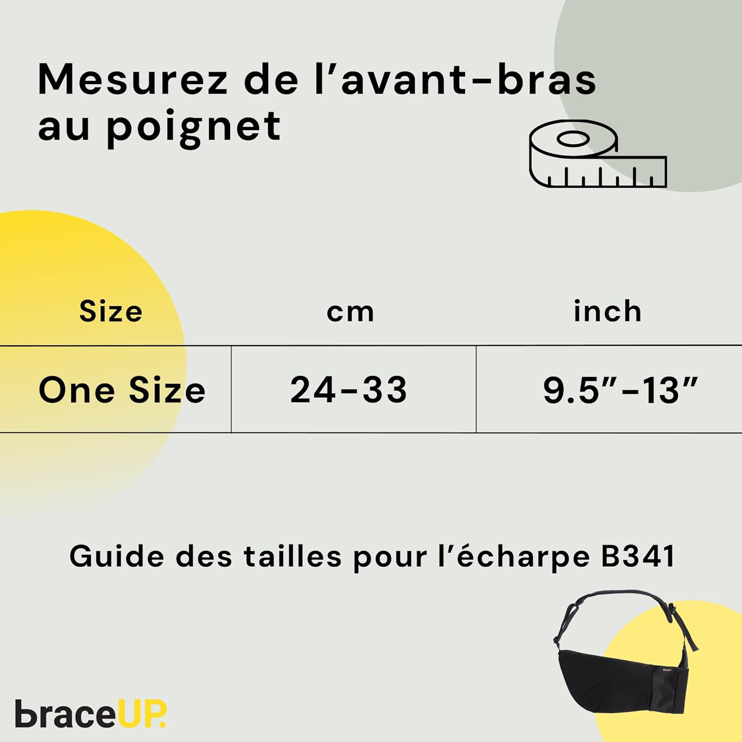 Thumbnail 5 de BraceUP Maintien du Bras : écharpe/attelle de soutien pour épaule et avant-bras