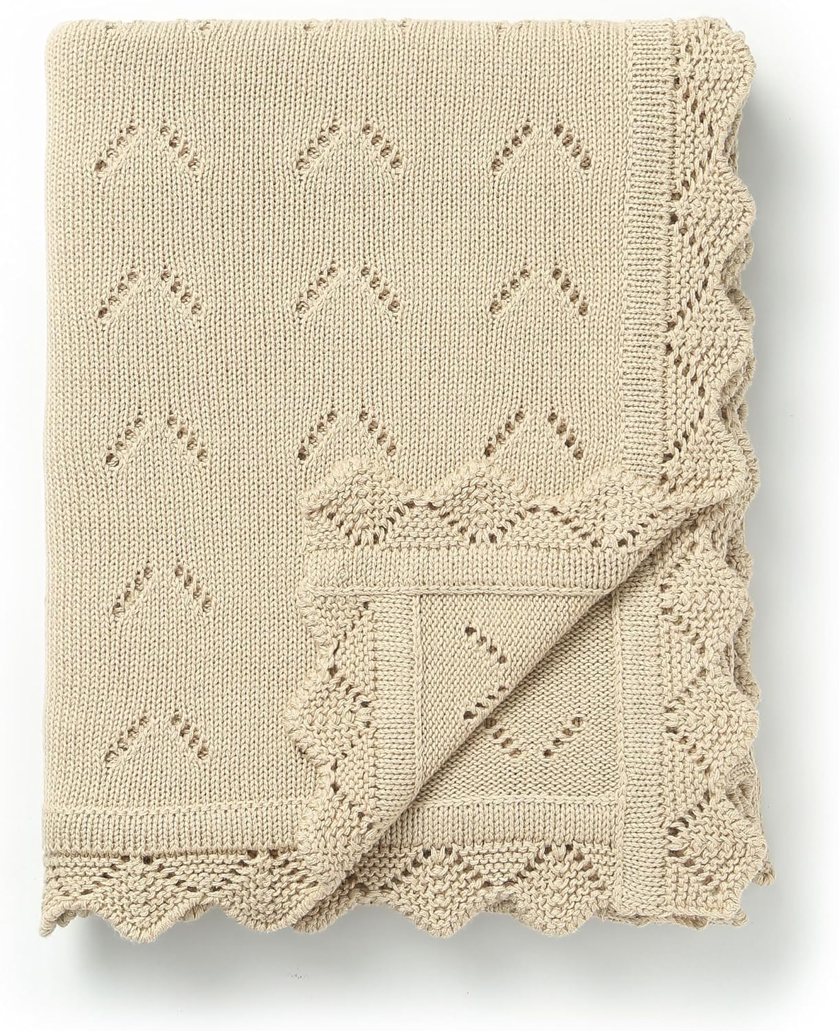 Thumbnail 6 de Loyfoky cellular cotton baby blanket (100x80cm) – breathable cot & pram swaddle in khaki