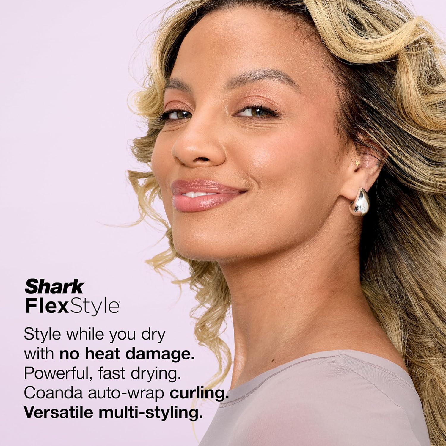 Detalle de Shark FlexStyle Air Styling & Drying System (HD430) — multi-styler hair dryer brush with auto-wrap curlers