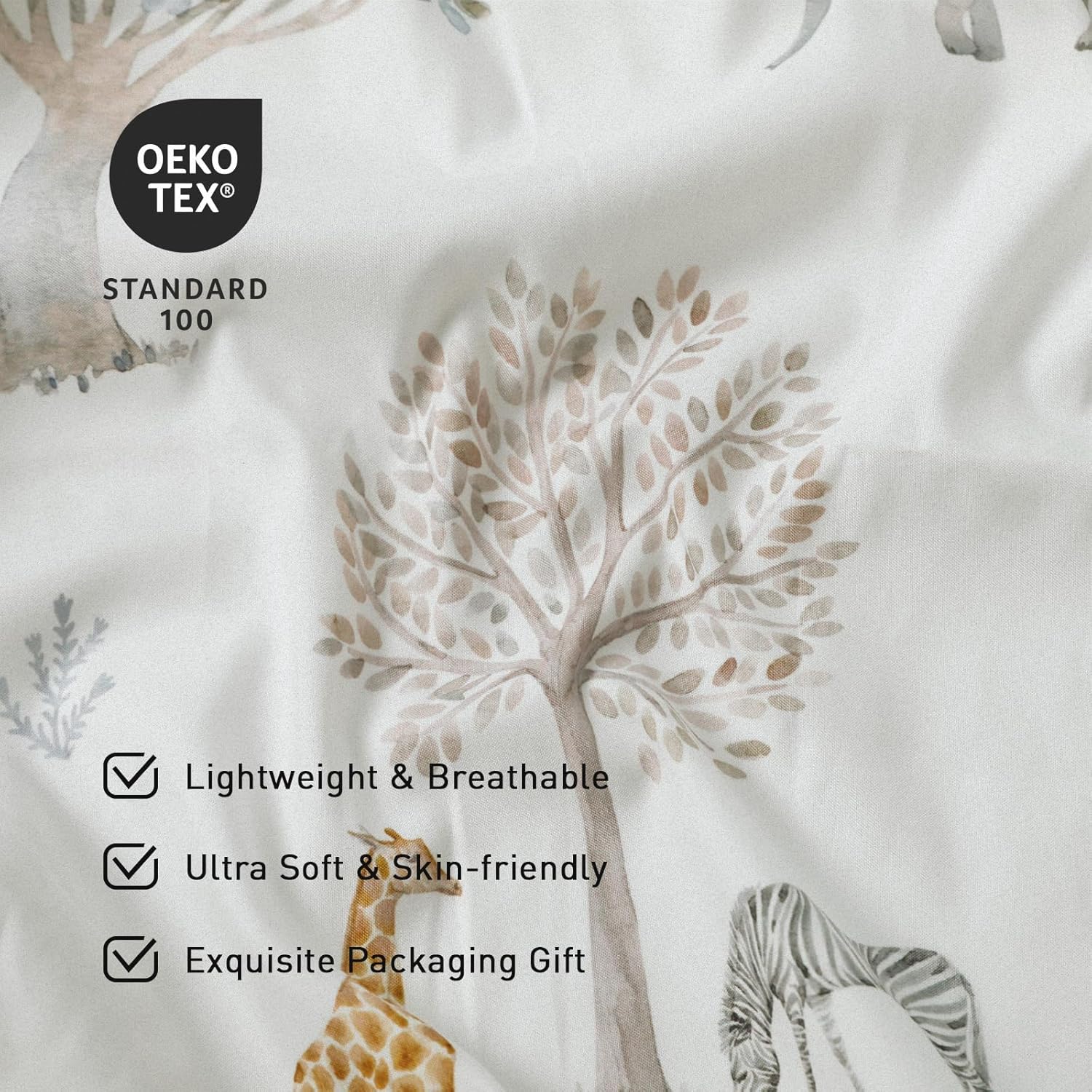Thumbnail 3 de 2er-Set Jersey Spannbettlaken 120 × 60 × 15 cm für das Kinderbett – atmungsaktive Mikrofaser, hypoallergen, rundum Gummiband