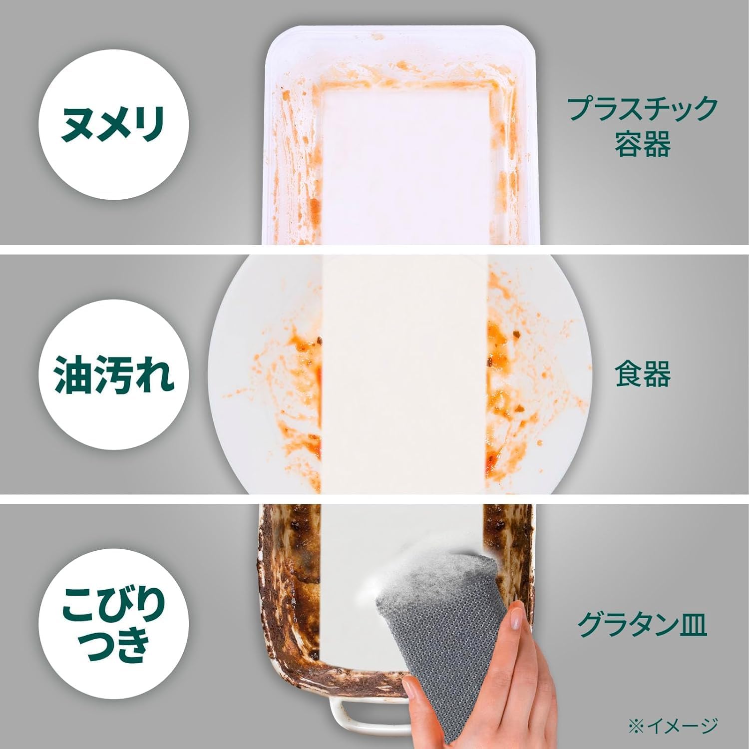 Detalle de 3M スコッチ・ブライト KENT プレミアムネットスポンジ 食器用 グレー 6個入り・抗菌