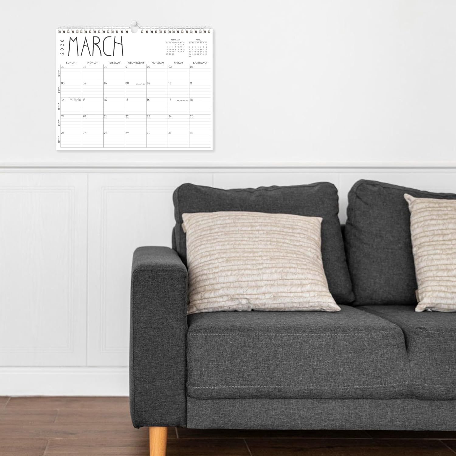 Detalle 1 de GuassLee Wall Calendar, 14" x 11