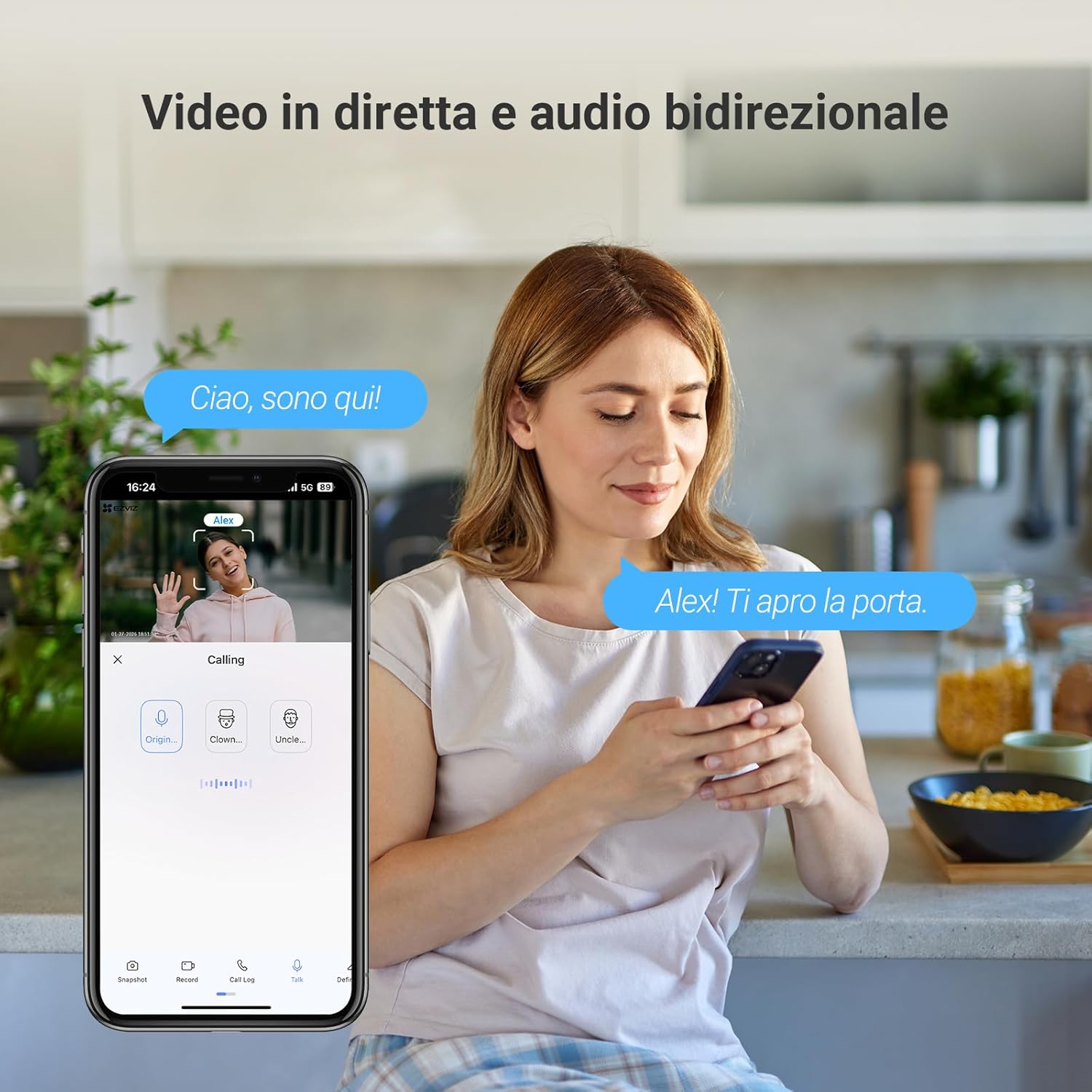 Detalle 2 de EZVIZ EP4 Spioncino Digitale WiFi 4K con Schermo Touch da 5,5" – Batteria 7100 mAh, AI, Audio Bidirezionale
