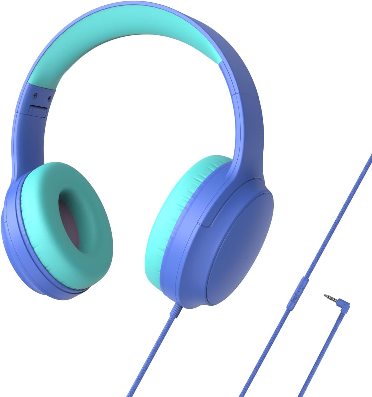 Detalle de Usoun BH-DR07 bedrade kinderhoofdtelefoon met microfoon, 85/94 dBA en 3,5mm-aansluiting