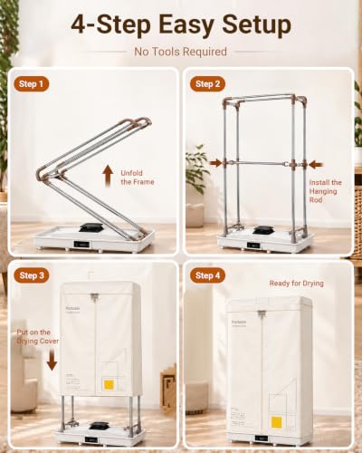 Thumbnail 6 de COSICOSY Electric Clothes Dryer, 1500W, Two-Tier, 10kg Capacity
