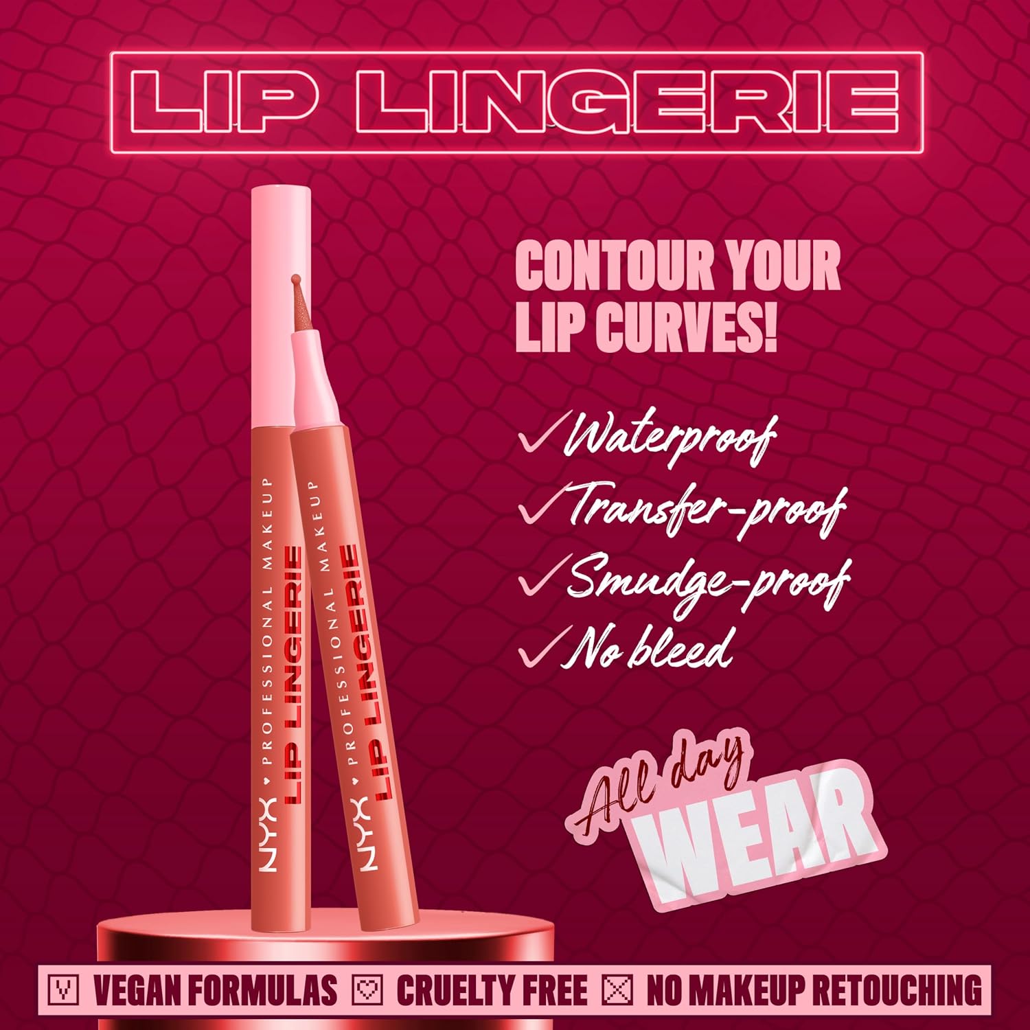 Detalle 2 de NYX Lip Lingerie Bundle 12h Stain đź’„