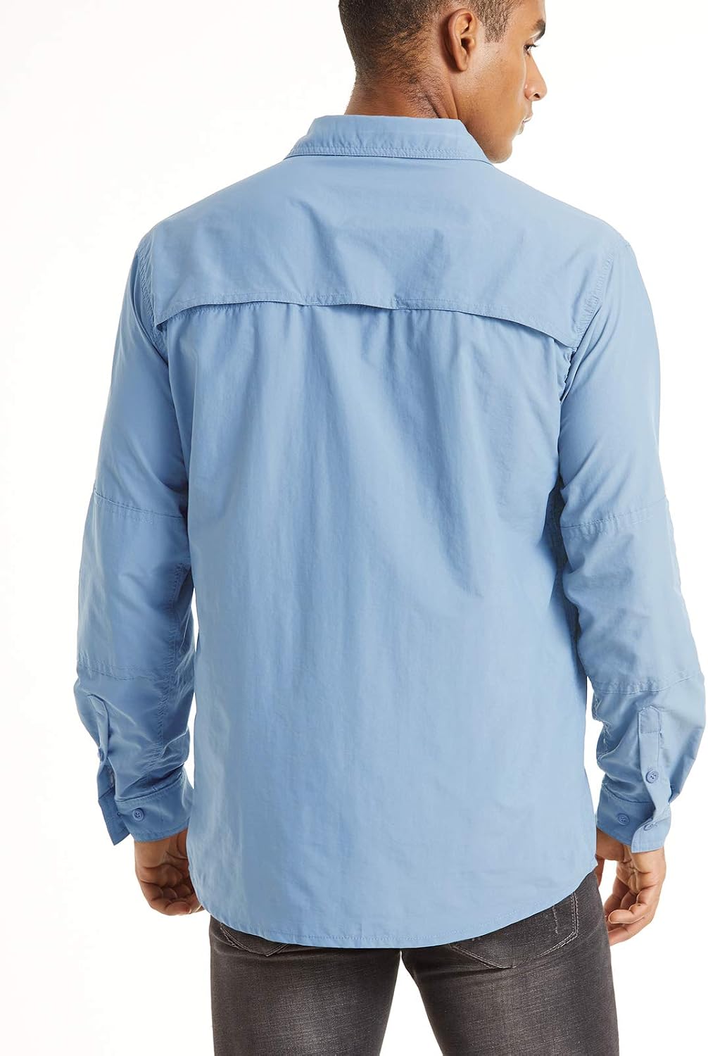 Detalle de TACVASEN Men's Tactical Hiking Shirt, Quick-Dry Long Sleeve with UV Protection