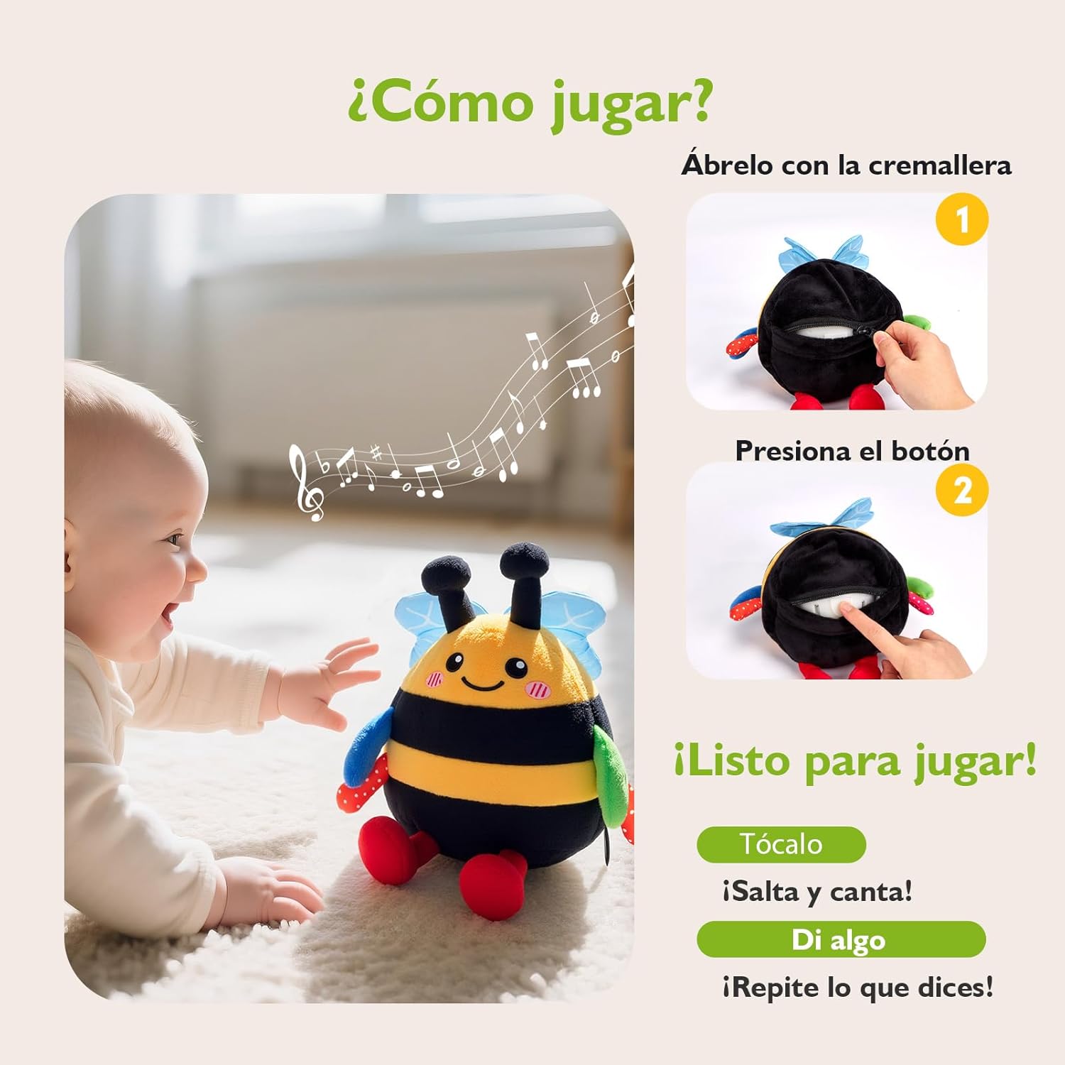 Thumbnail 4 de hahaland Abeja Bailarina 4 en 1 con Música y Grabación 🐝