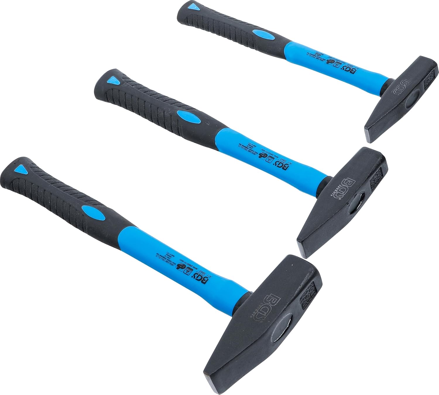 Detalle de BGS 3845 Engineer’s Hammer Set, Fibreglass Handles, DIN 1041, 300/500/800 g