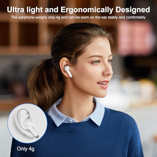 Detalle de POMUIC Auriculares Inalámbricos Bluetooth 5.3 con 13,4 mm, pantalla LED e IPX7