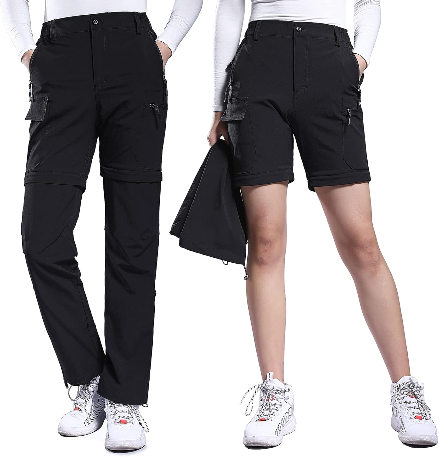 Thumbnail 1 de Hiauspor Damen Zip-Off-Wanderhose atmungsaktiv & schnell trocknend – Stretch Outdoorhose mit abnehmbaren Beinen