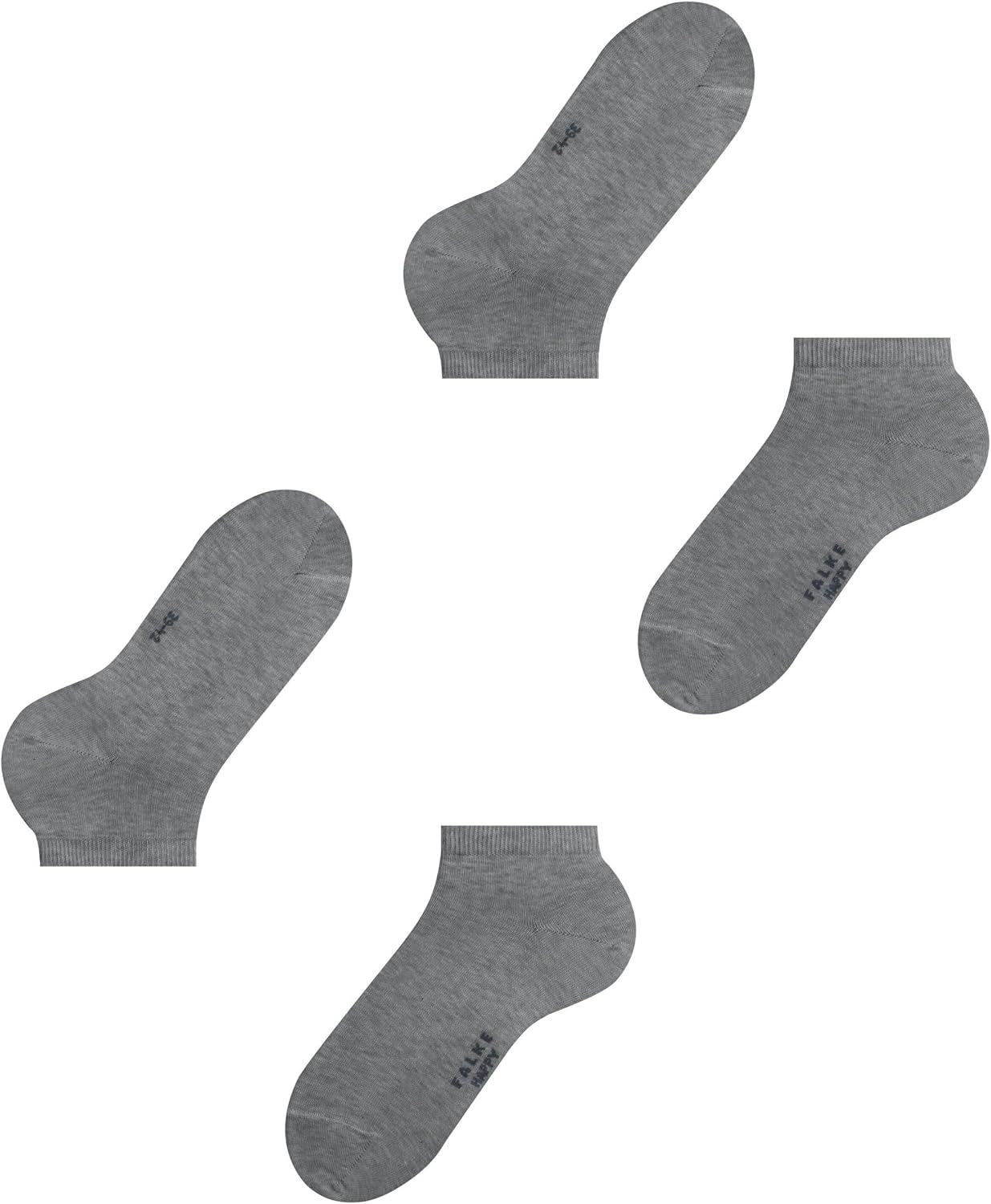 Detalle de FALKE Herren Happy 2-Pack Sneaker-Socken – atmungsaktive Baumwolle, verstärkt, kurz