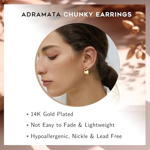 Detalle 2 de Adramata Ohrringe Gold Damen Ohrringe Silber 925 Chunky Creolen