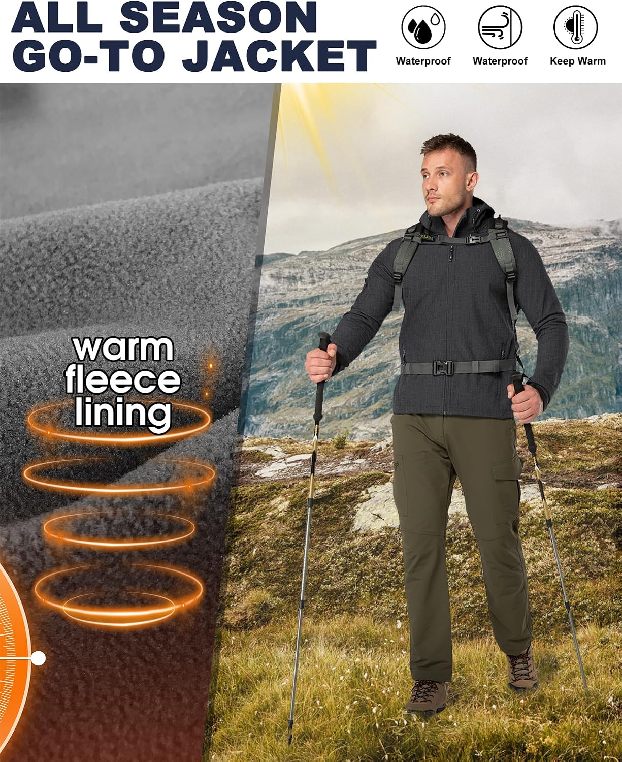 Detalle 2 de Men’s Waterproof Softshell Jacket 8000MM