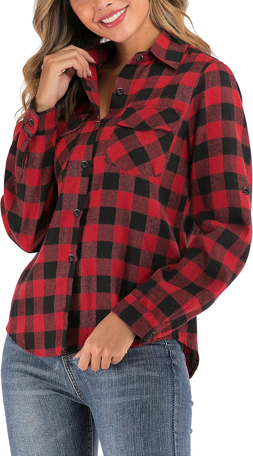 Thumbnail 3 de 100% Cotton Women Flannel Shirt