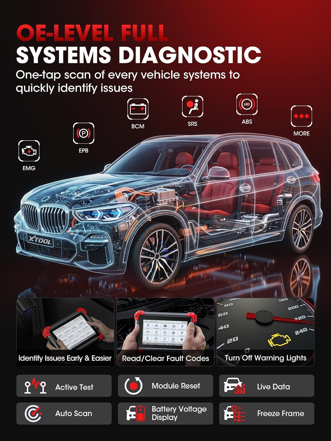Thumbnail 5 de XTOOL D7BT Bidirectional Scan Tool: AI-Assisted Wireless OBD2 Diagnostic Power