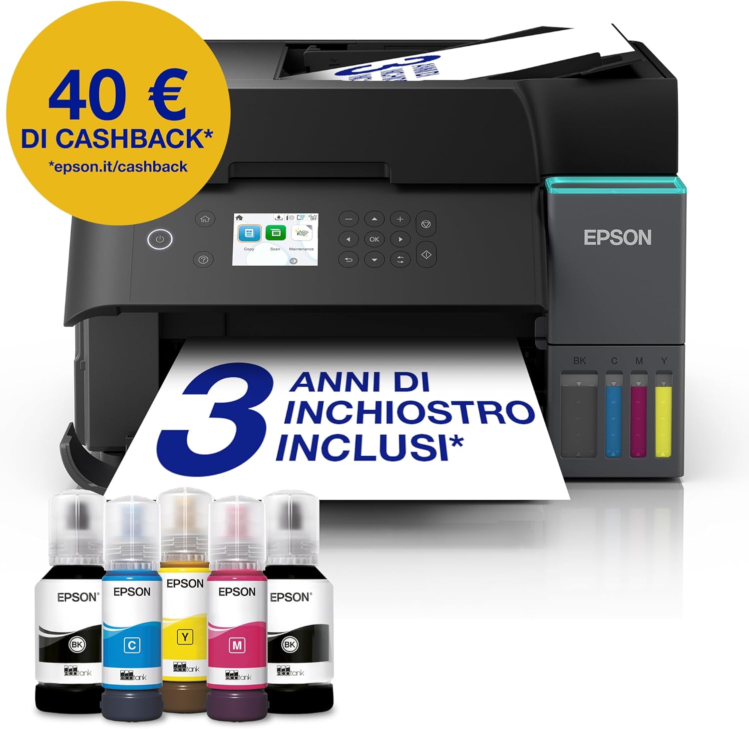 Thumbnail 1 de Epson EcoTank ET-3950 stampante multifunzione con serbatoi d’inchiostro, Wi‑Fi e ADF per A4