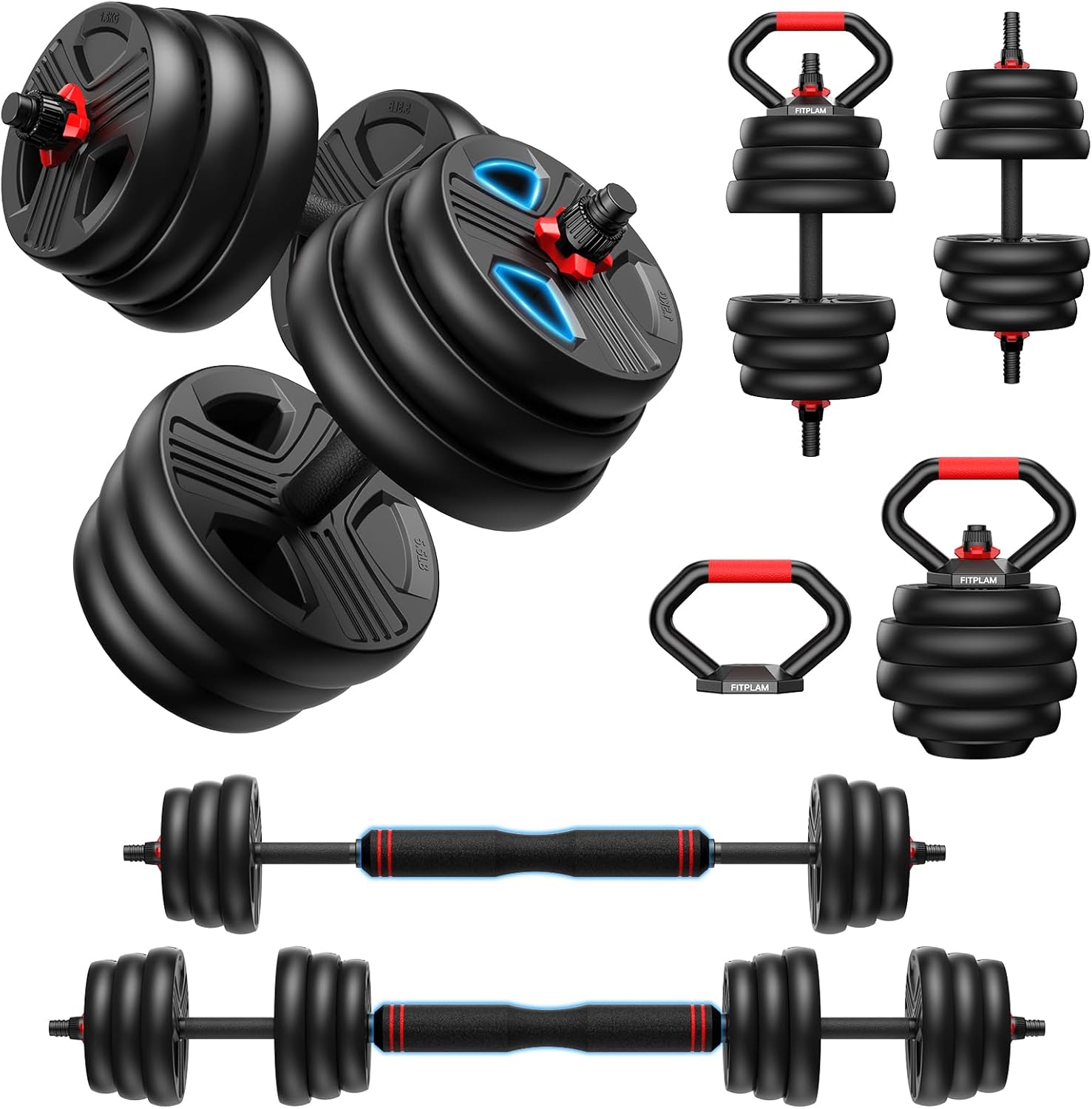 Detalle de FITPLAM Adjustable dumbbell 90lbs 🏋