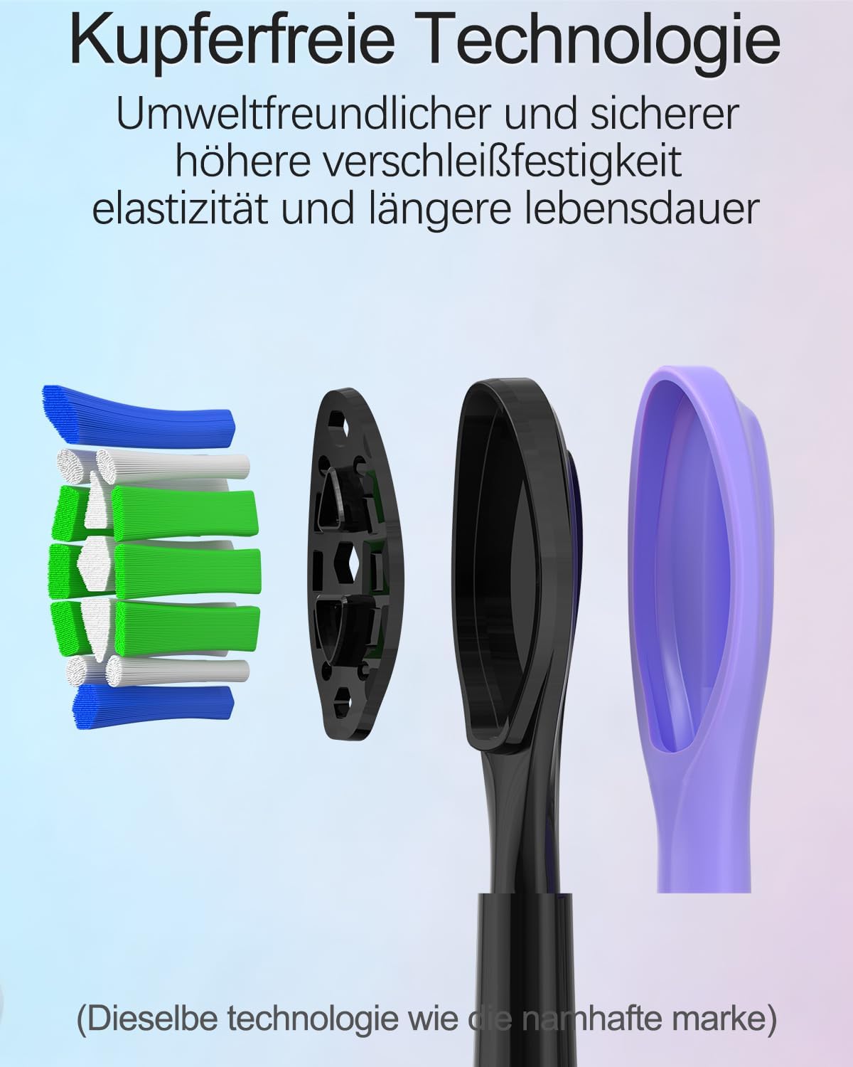 Thumbnail 4 de Jarubekil 12er Ersatzbürsten für Philips Sonicare – kompatible Aufsteckbürsten (6 weiß/6 schwarz)