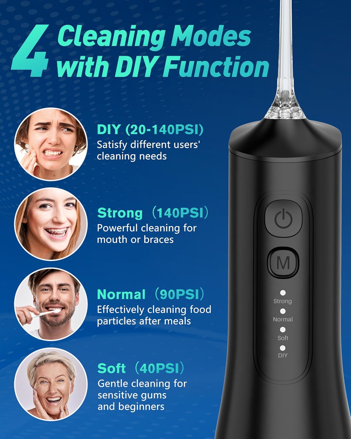 Thumbnail 2 de Glracd cordless water flosser with waterfall microbubble tech and DIY pressure modes