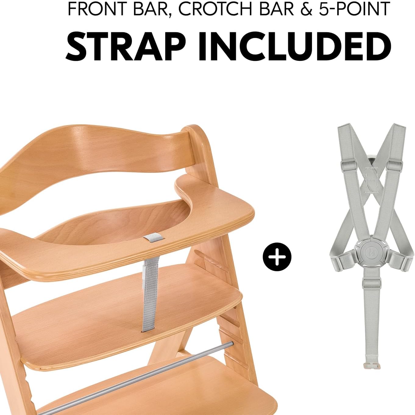 Thumbnail 2 de hauck Alpha+ Natural Wooden High Chair – adjustable, sustainable beechwood from FSC forests