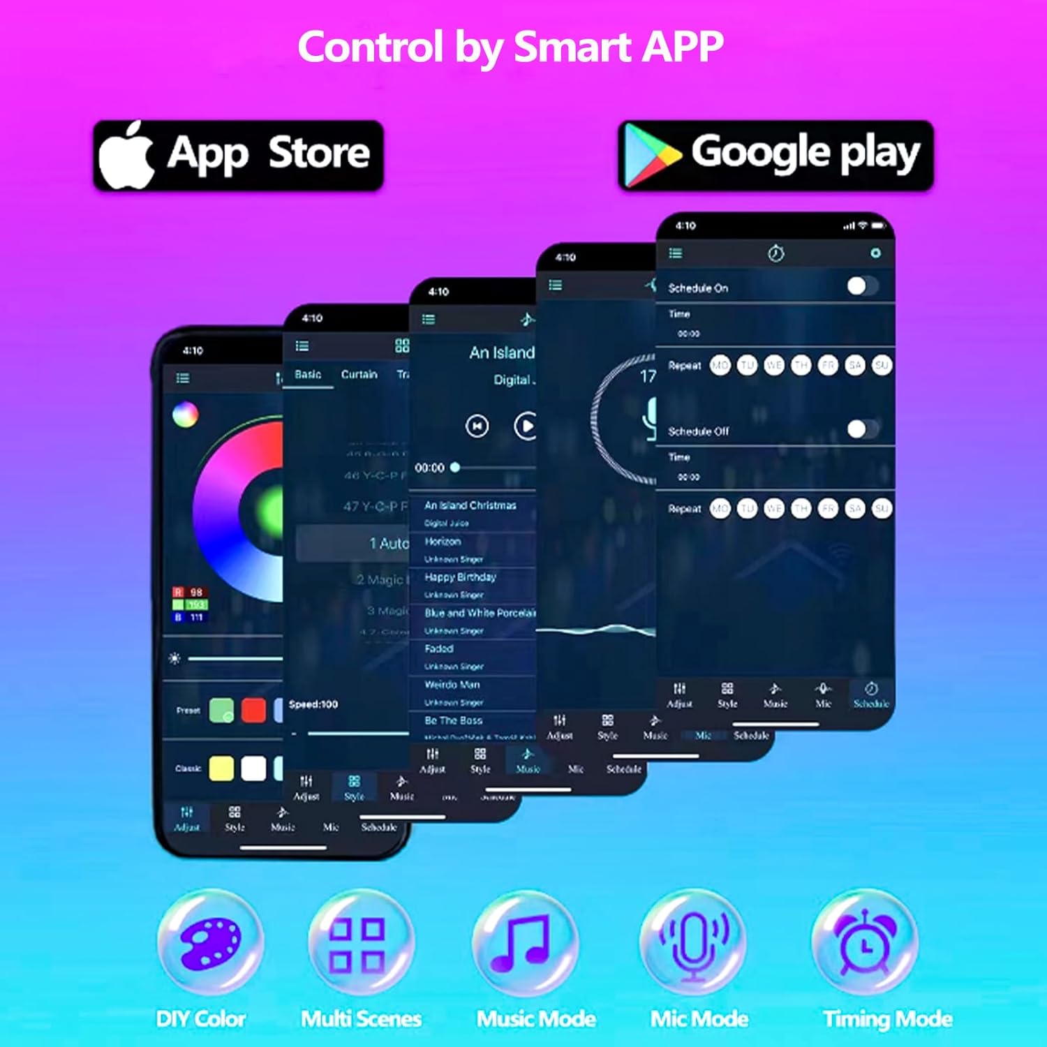 Thumbnail 5 de Outdoor LED Streifen IP68 RGB+IC Rope Lights – 15 m, App & RF, Music Sync