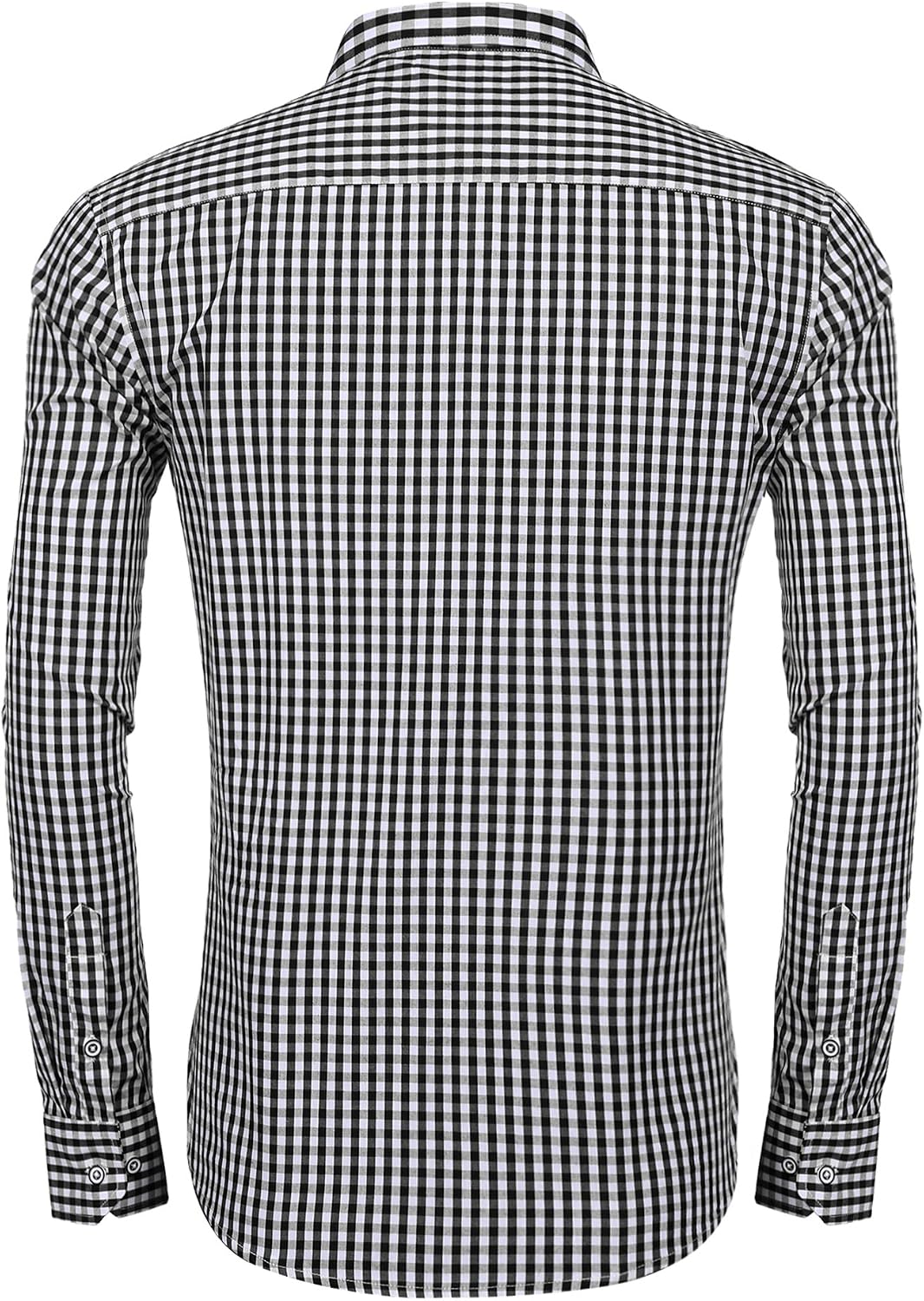 Detalle de COOFANDY Camicia da uomo a quadri slim fit con collo alto per Oktoberfest
