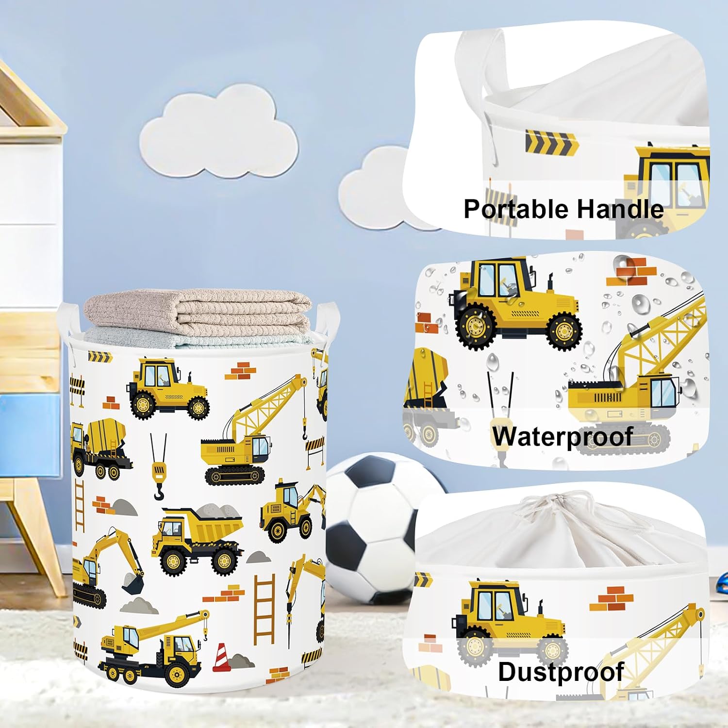 Thumbnail 3 de HUUMONSS Cartoon Cars Storage Basket 63L