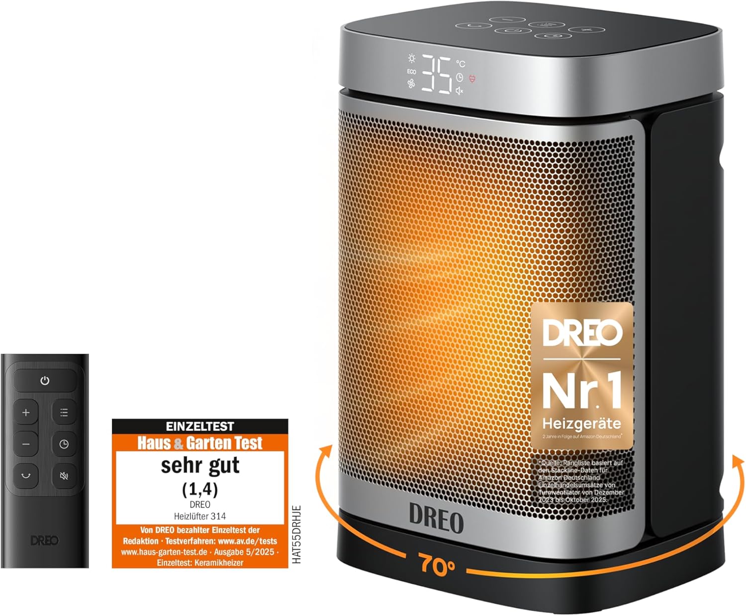 Dreo Heizlüfter 1500 W Energiesparend