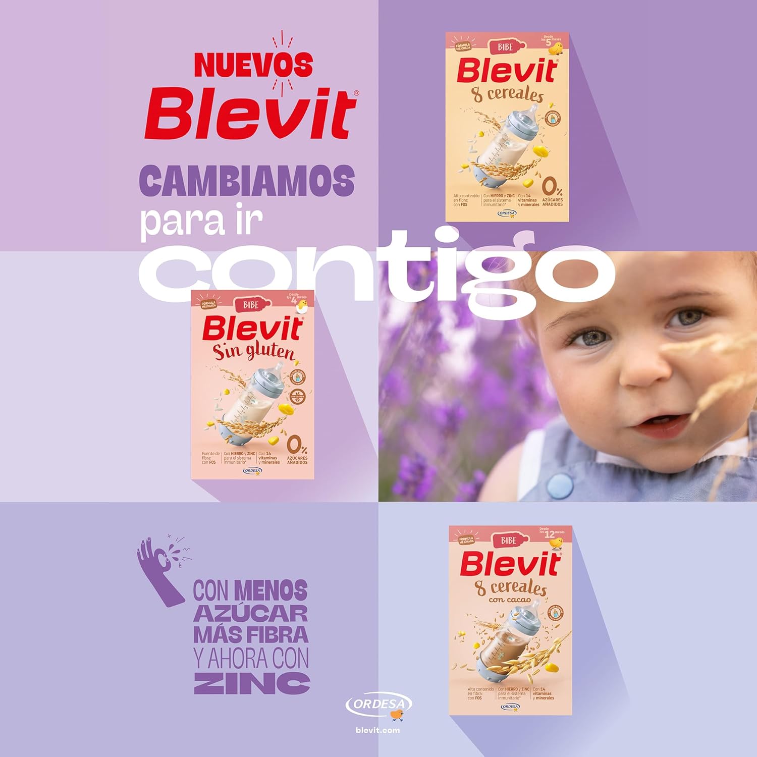 Detalle de Blevit Bibe 8 Cereales (500 g) – Papilla de 8 cereales desde los 5 meses con 14 vitaminas y minerales