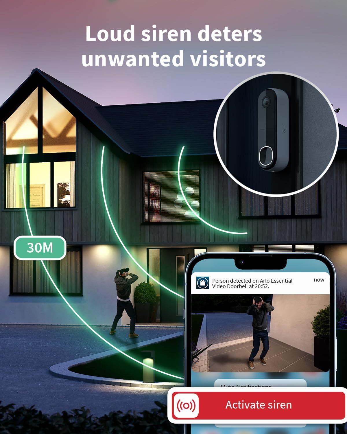 Thumbnail 5 de Arlo 2K Doorbell Camera Wireless with Chime