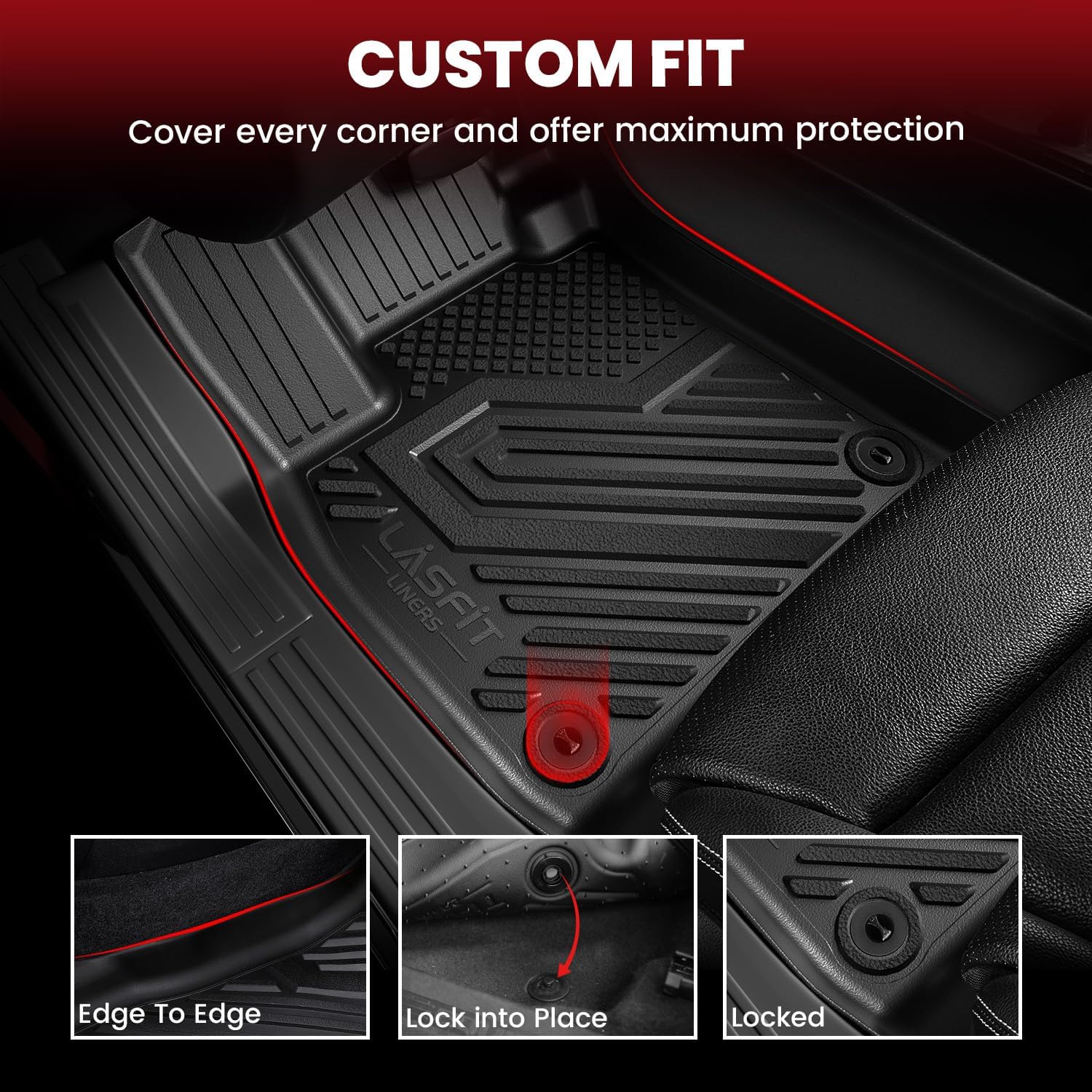 Detalle 2 de LASFIT Floor Mats and Cargo Liner for 8-Seat SUVs