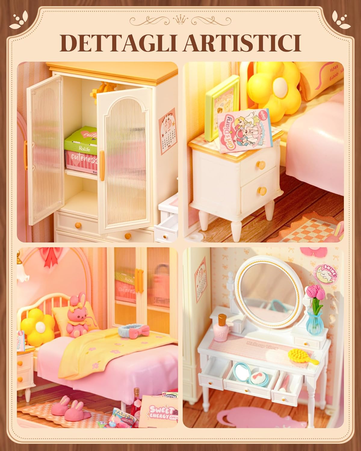 Thumbnail 3 de Rolife Lovely Pink Bedroom 5 V 🏠