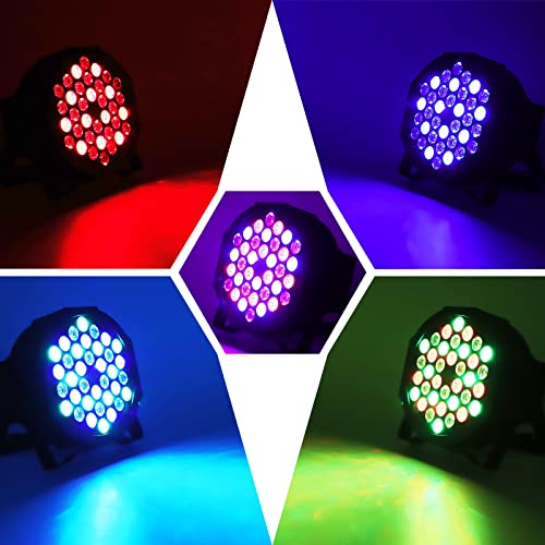 Detalle 2 de U`King 4er Pack RGB LED Par Strahler – Vielseitiges Bühnenlicht für Party, DJ und Bar