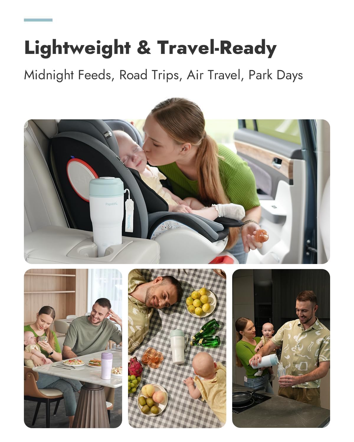 Thumbnail 4 de Papablic Portable Bottle Warmer, 85W Rechargeable Travel Warmer with 4 Settings