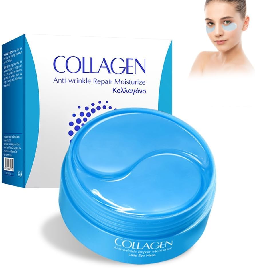 60 Patchs Yeux au Collagène – Masque Hydratant Contour des Yeux