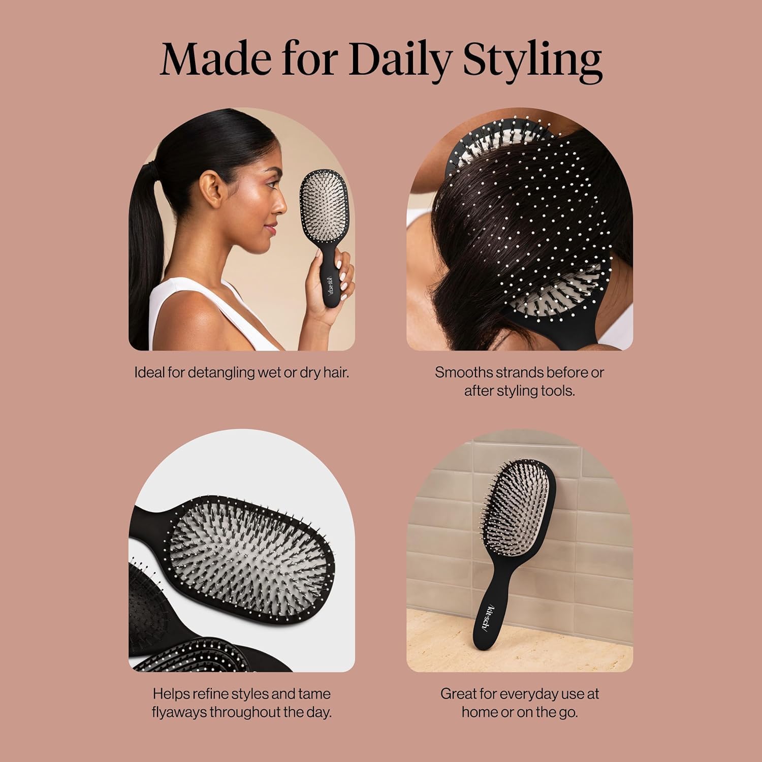 Thumbnail 6 de Kitsch dual-bristle hairbrush