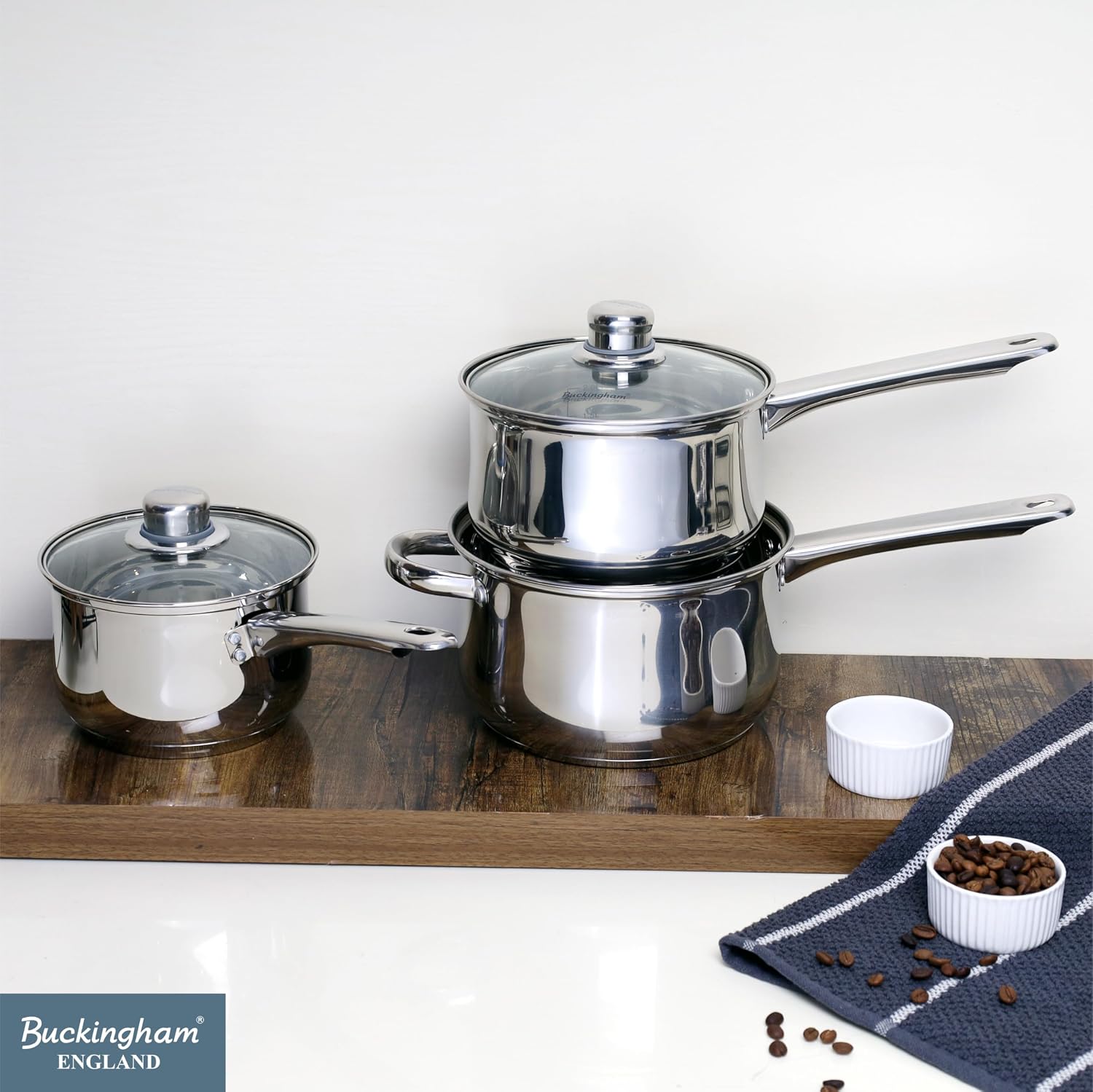 Detalle de Buckingham Stainless Steel Saucepan Set 3