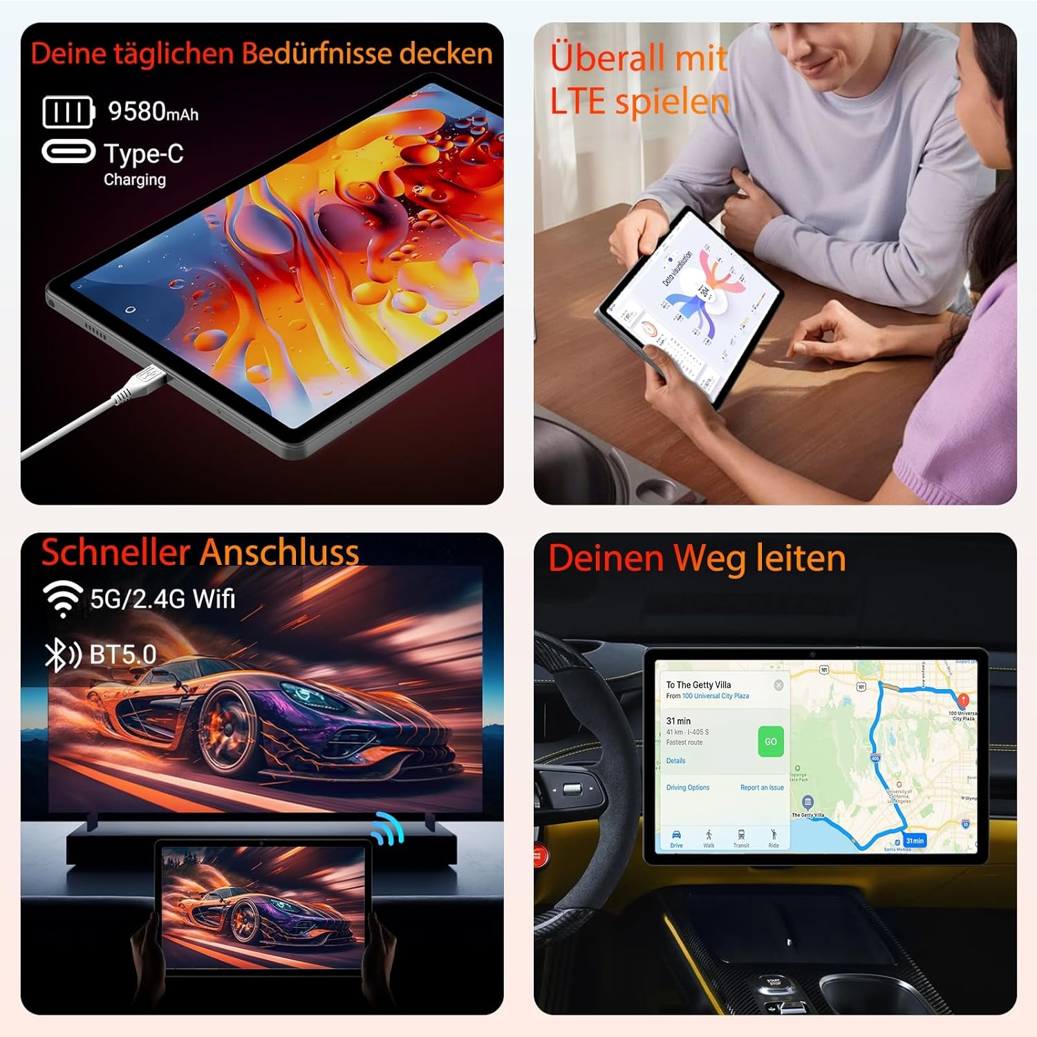 Thumbnail 5 de MAXLEGEN Tablet 11 Zoll 2K FHD mit 36GB RAM + 512GB ROM (1TB per microSD), 4G LTE Dual SIM + 5G WLAN, Android 15