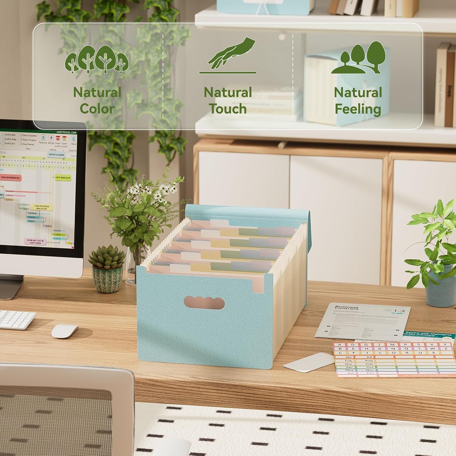 Detalle 2 de EcoStash accordion file organiser, A4 26 pockets