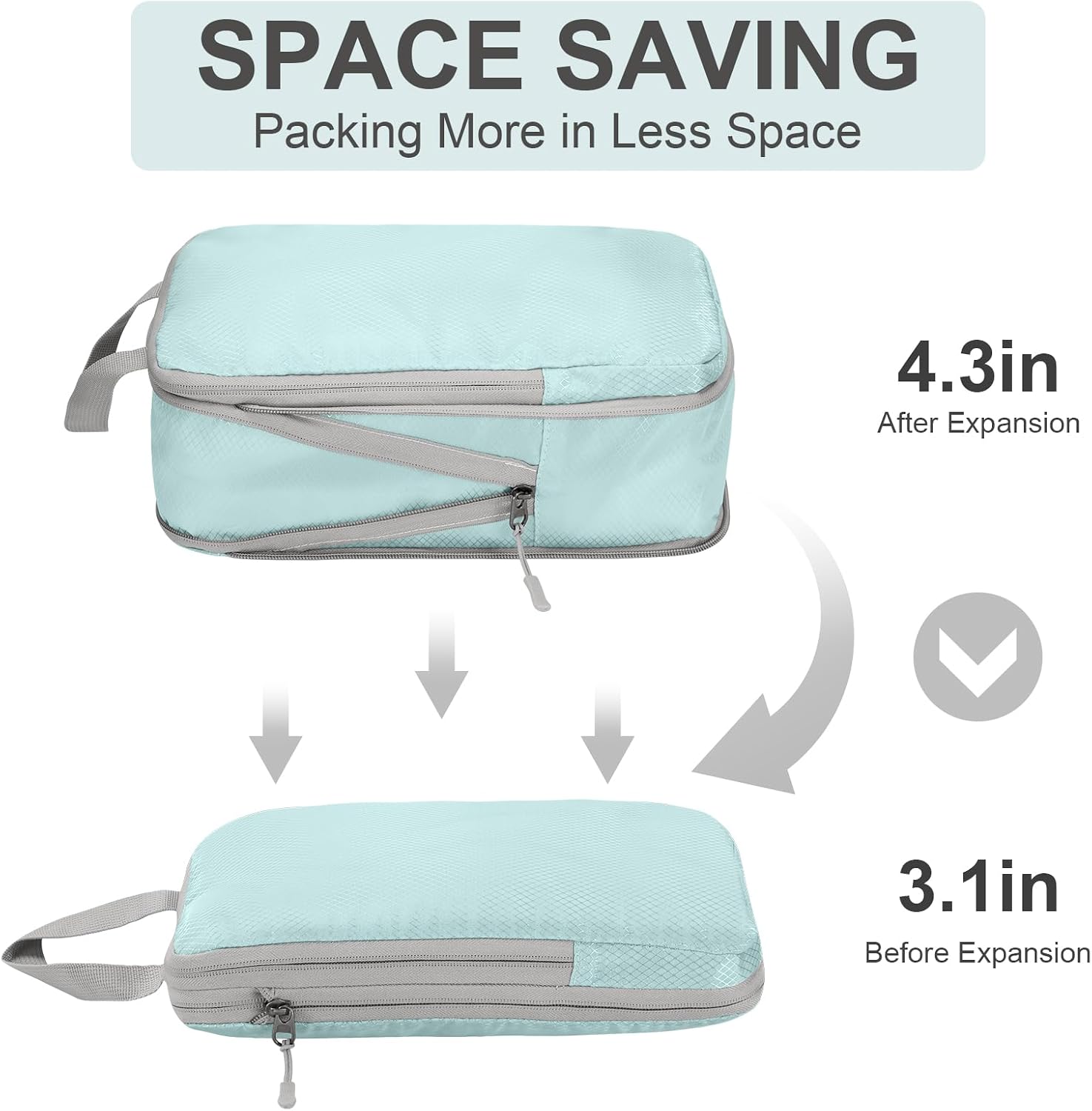 Thumbnail 3 de Compression Packing Cubes Travel Set 4 Blue