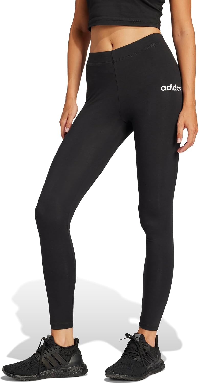 Detalle de Adidas Essentials Linear Cotton Leggings mujer talle alto