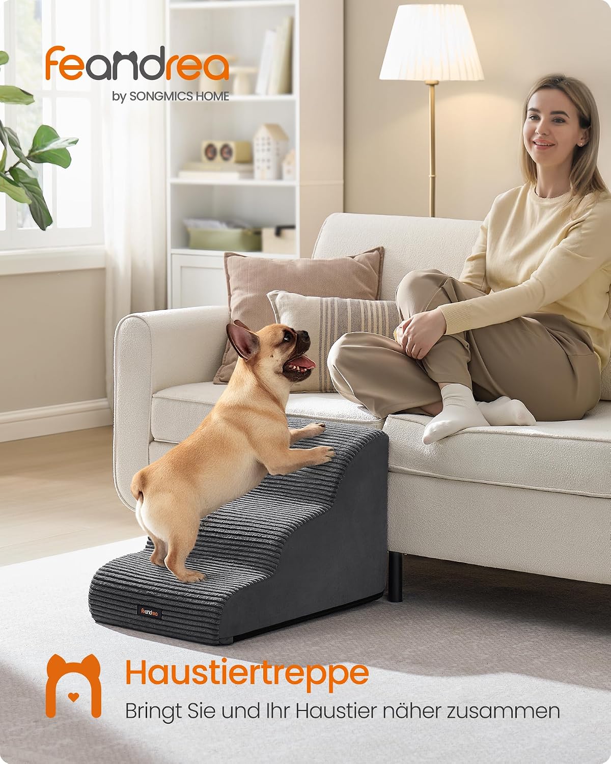 Detalle de Feandrea Hundetreppe 3 Stufen 43 cm