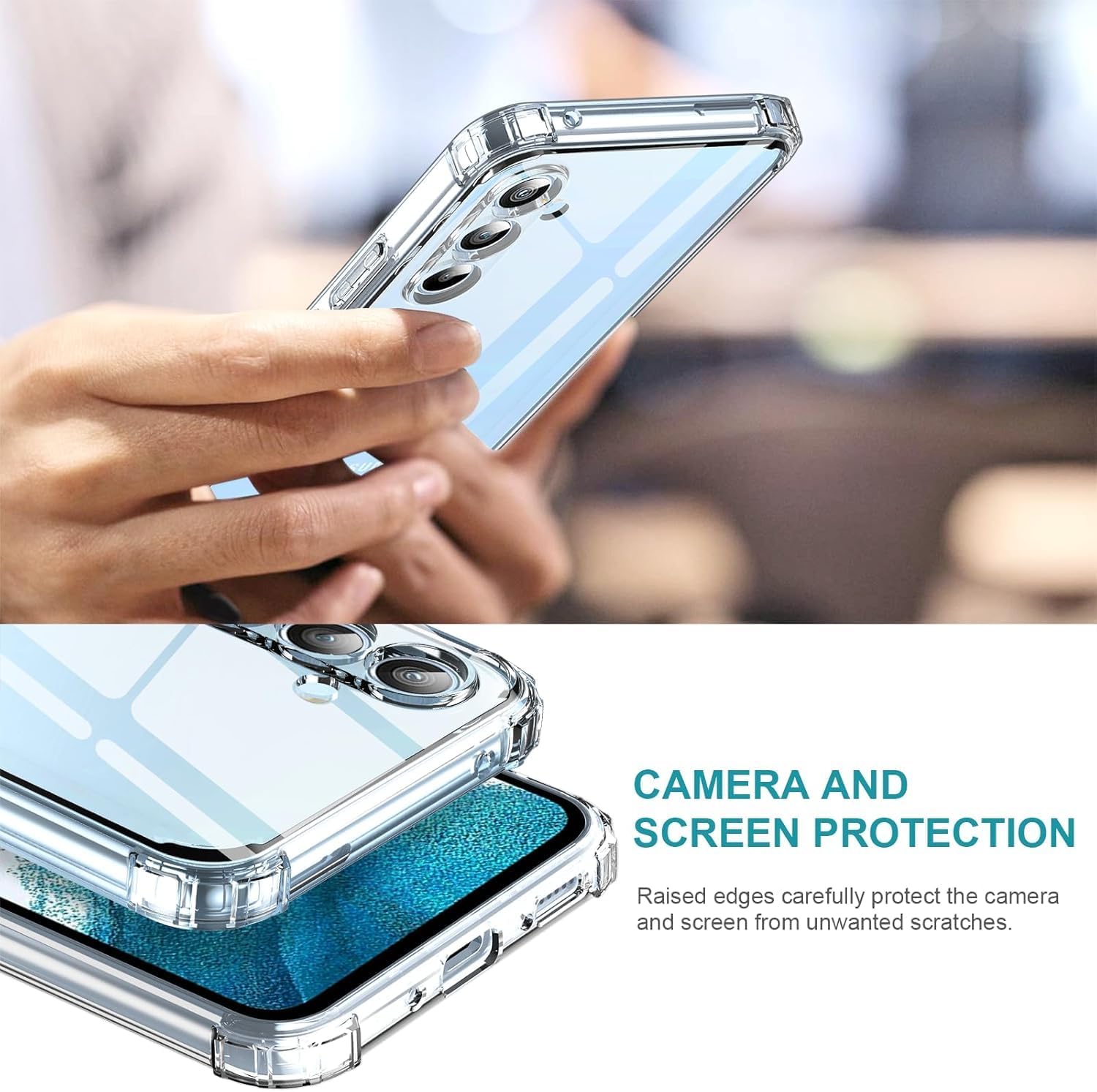 Thumbnail 2 de Coque LeYi ultra mince pour Samsung Galaxy A54 5G transparente avec 2 verres trempés