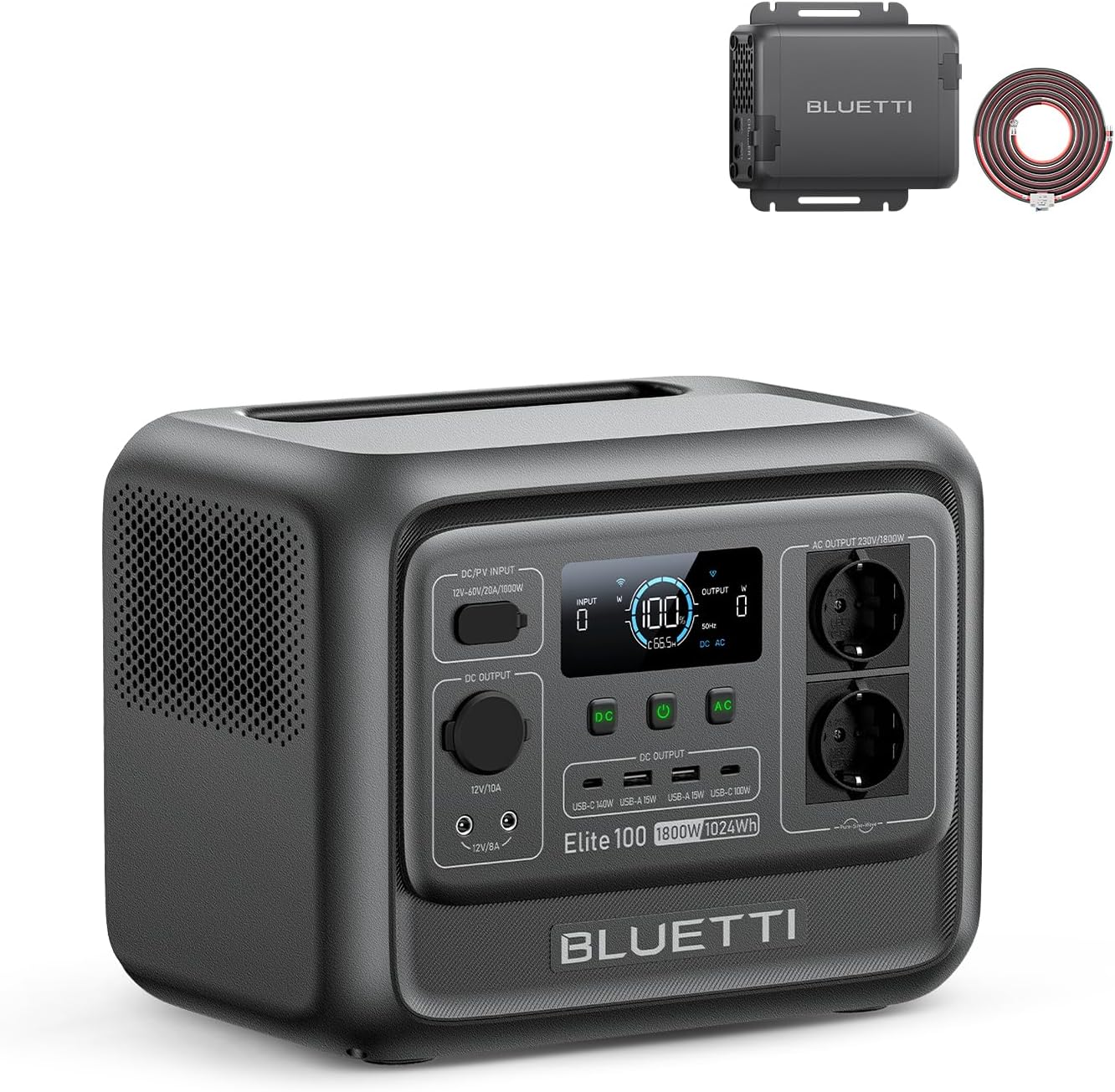 BLUETTI Elite 100 V2 – générateur électrique portable 1024Wh avec charge voiture 560W