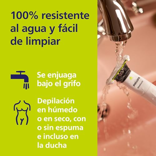 Detalle de PHILIPS OneBlade Intimate QP1924/28: recorta y afeita con protección para la piel sensible