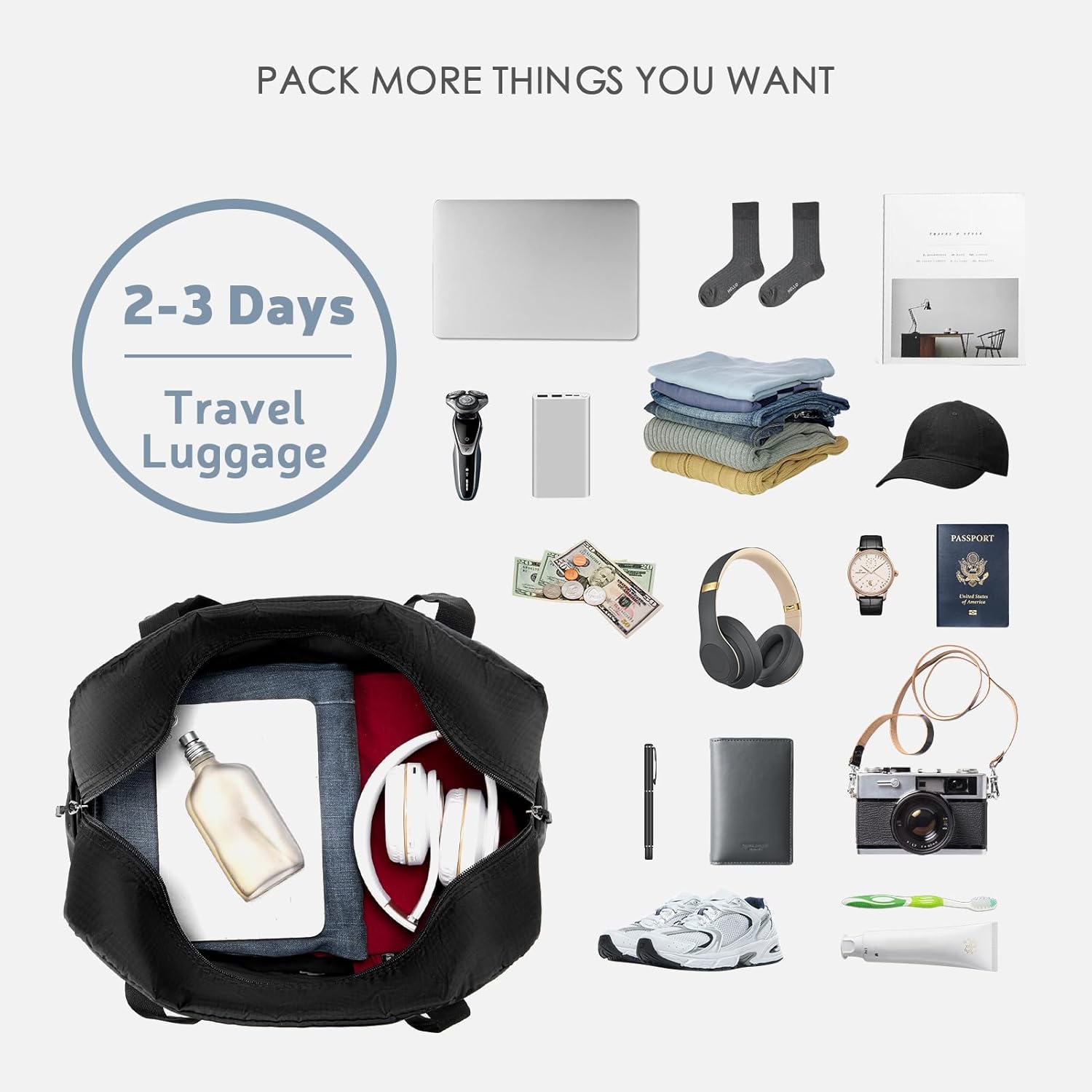 Detalle de SPAHER British Airways Cabin Bag 40x30x15 Foldable Travel Duffle