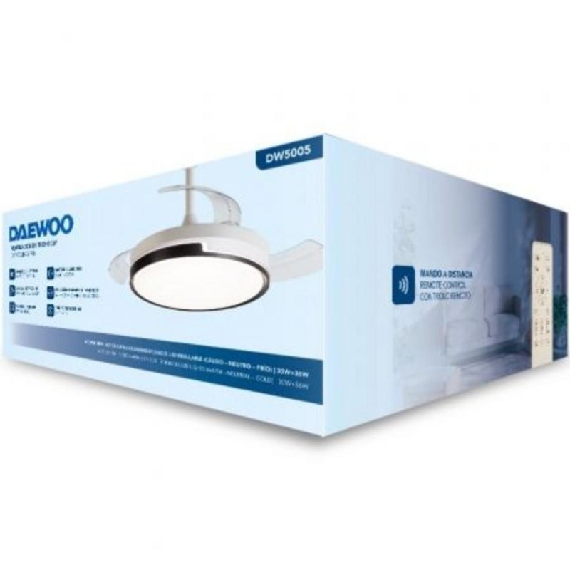 Thumbnail 2 de Daewoo DW5005 ventilador de techo con luz LED, 91 cm y 3 aspas retráctiles con WiFi