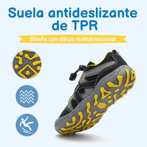 Thumbnail 4 de Mishansha Zapatillas Deportivas para Niños y Niñas – Negrooscuro, Talla 34